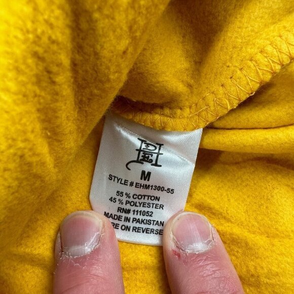 Ed Hardy NWT Men's Size Medium Crouching Panther Yellow Fleece Pullover Hoodie - Picture 11 of 12